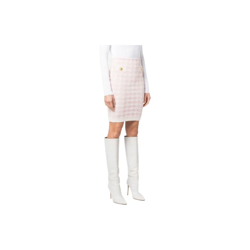 BALMAIN Houndstooth Pattern Mini Skirt-3