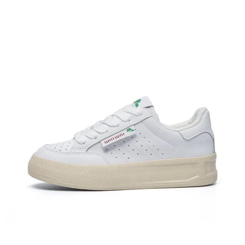 TUOPIN Anti Slip Wear Resistant Low Top Skateboard Shoes Women's Beige-0