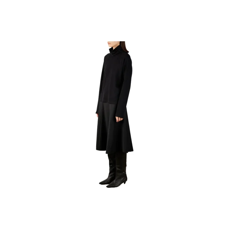 CLEANFLOW Casual Long Skirts Women's Black-4