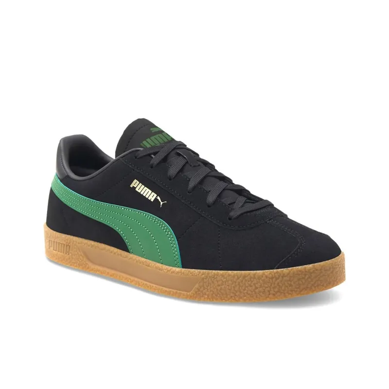 PUMA Club Anti Slip Wear Resistant Low Top Skateboard Shoes Men's Black Green-2