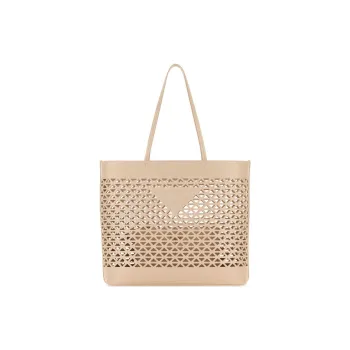 PRADA Leather Tote Bag, Shopping Bag, Handbag Women's Sand