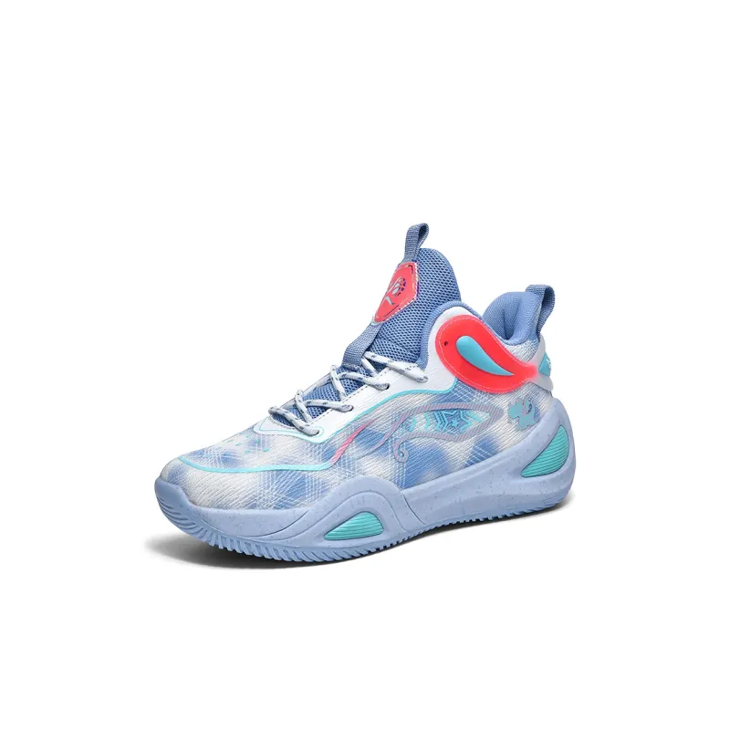 Kuding Cushioned Wear-Resistant Breathable Mid-Top Basketball Shoes Men's-1