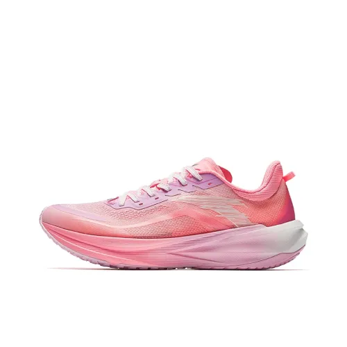 ANTA Running Collection Running Shoes Men Low-Top Powder Pink/Fluorescent Peach Pink/Paper White