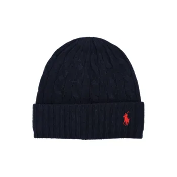 Polo Ralph Lauren Logo Embroidered Cable Knit Beanie