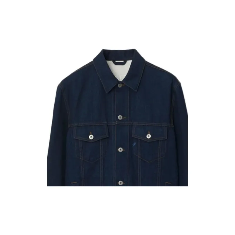 Burberry Logo patch Cotton Denim Jacket-6