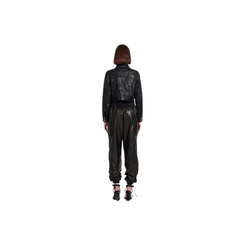BALMAIN Cropped Coated denim Jacket-3