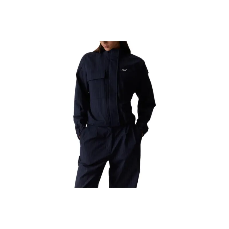 KITH Women's Harvey Pinstripe Jacket 'Pinstripe Navy'-4