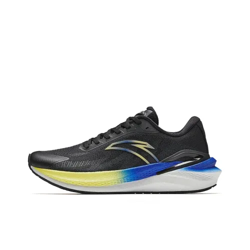 Anta Running Collection Anti Kayano Wear Resistant Low Top Casual Running Shoes Men's Black Blue Yellow