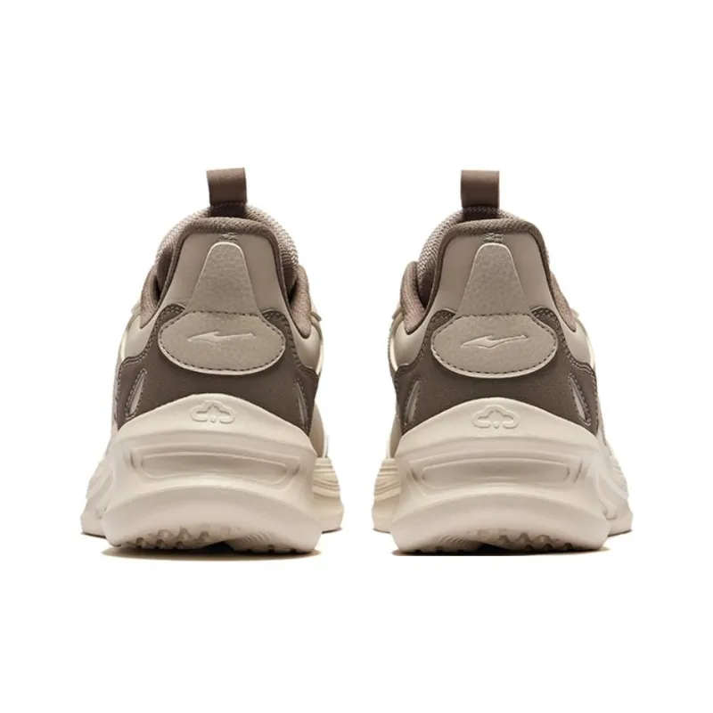 Erke Ling Yue 2.0 Cushioned Water Resistant Rebound Low Top Running Shoes Men's Light Linen Brown Stone-3