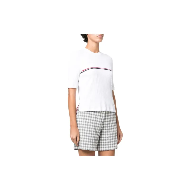 THOM BROWNE Rwb Striped Crewneck T-Shirt-2