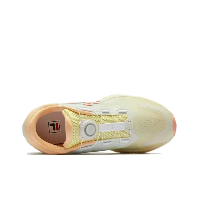 FILA KIDS BOA Anti Slip Wear Resistant Low Top Kids' Training Shoes Yellow Green Unisex-4