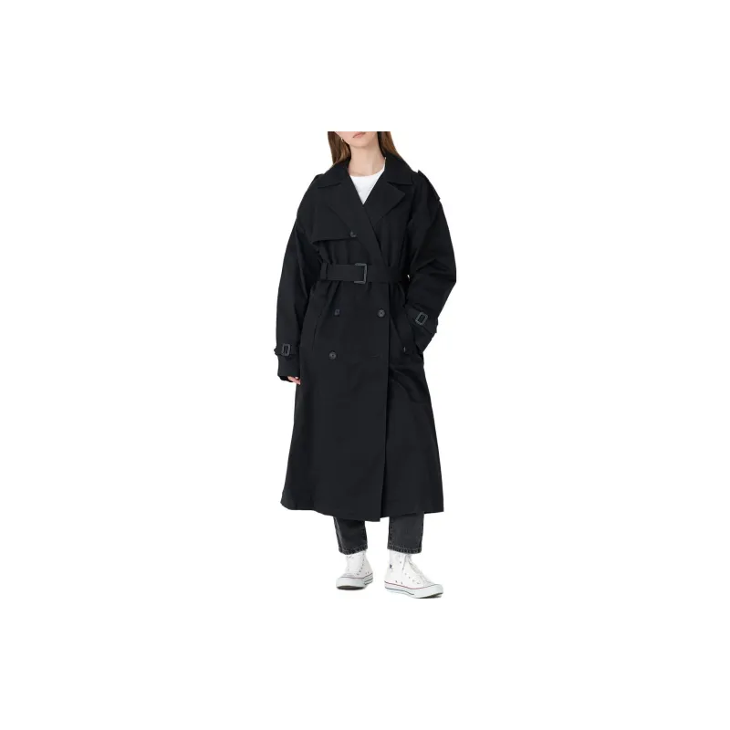 Levis Trench Coats Women's Navy-4