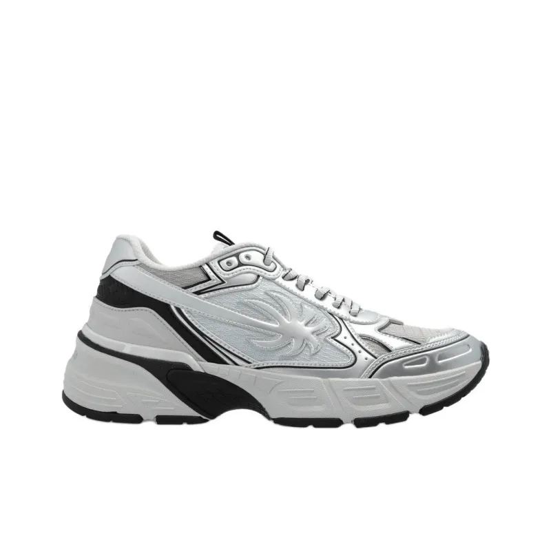 PALM ANGELS Metallic Effect Palm Patch Sneakers-1