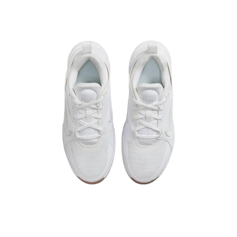 Nike Crosscourt Abrasion Resistant Breathable Cushioning Low Top Children's Basketball Shoes White Kids'-3