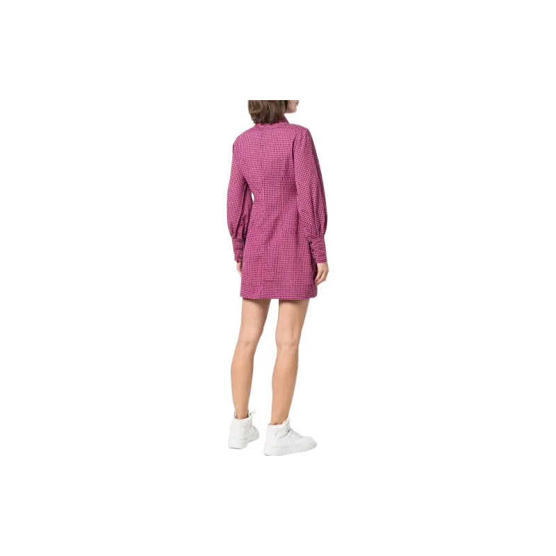 GANNI Long-Sleeved Dresses Women's Fuchsia-2