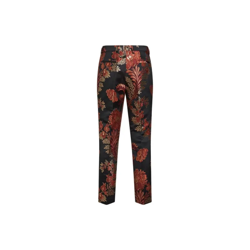 ETRO Floral Jacquard Tapered Leg Trousers-1