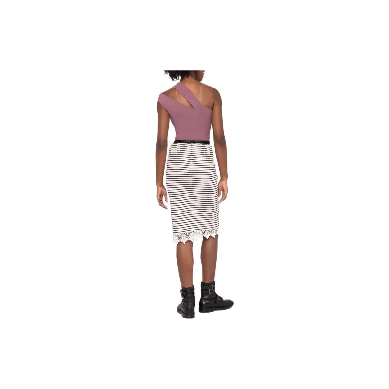 PINKO Floral embroidery Pencil Skirt-2