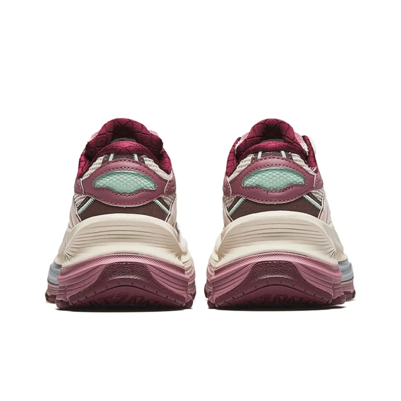 Anta Anti Slip Wear Resistant Low Top Chunky Sneakers Women's Pink-3