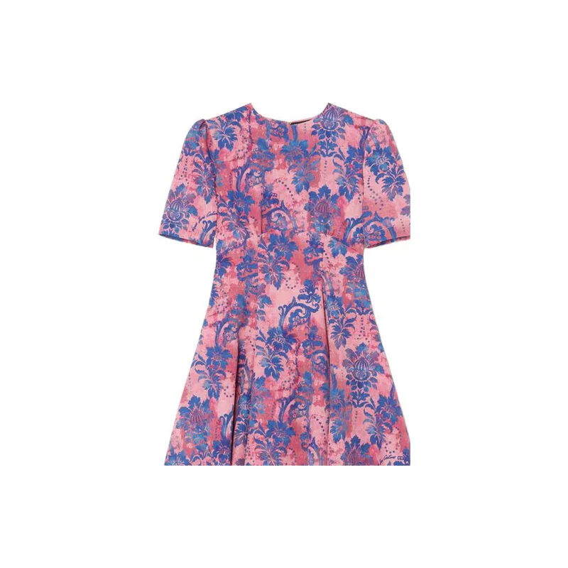VERSACE JEANS COUTURE Floral print Flared Mini Dress-4