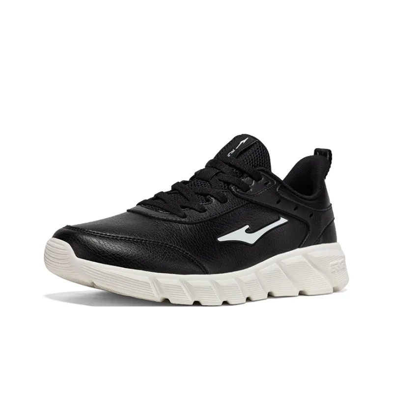 Erke Wear Resistant Waterproof And Breathable Low Top Casual Running Shoes Men's Black White-2