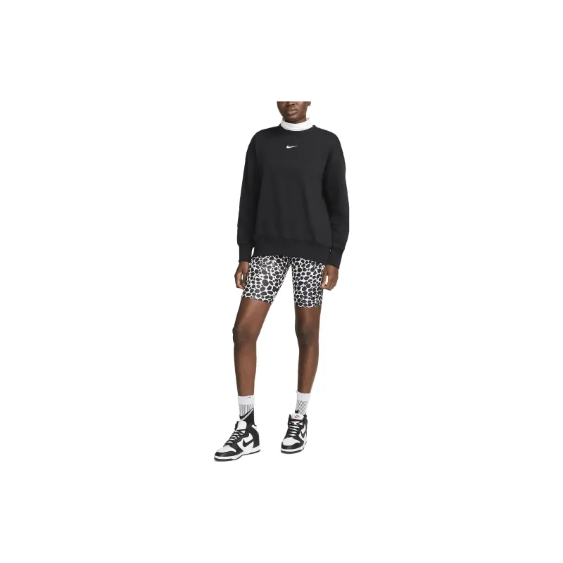 Nike Women's Phoenix Fleece Oversized Crewneck Sweatshirt Black-1