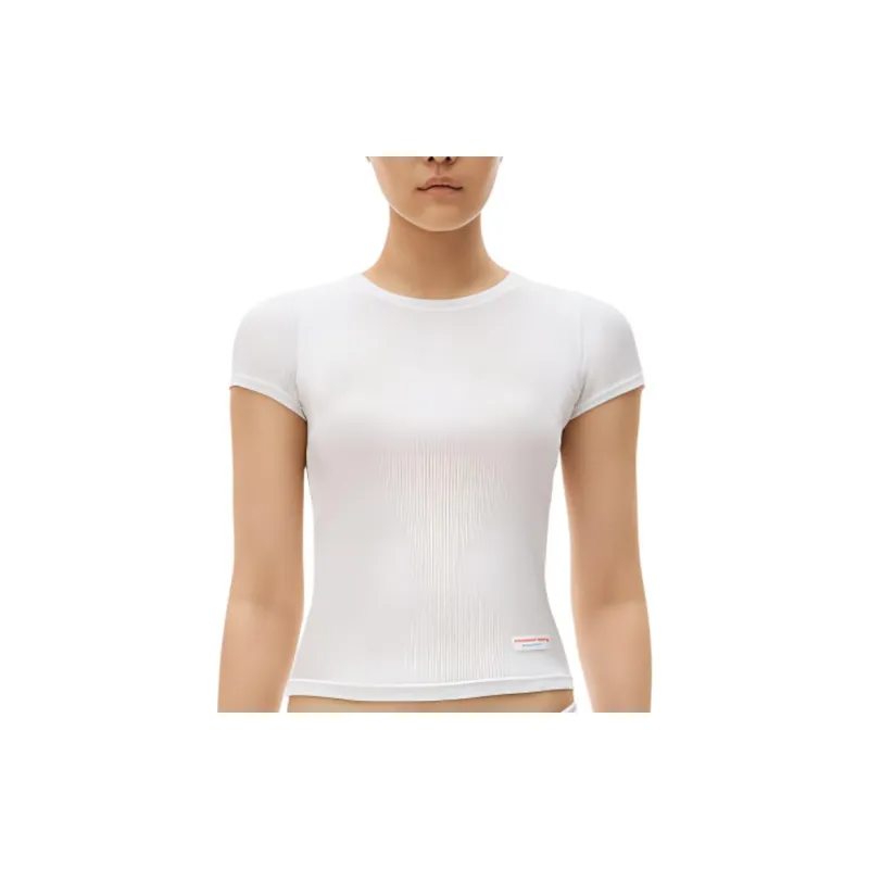 Alexander Wang Logo Tag Ribbed T Shirt-1