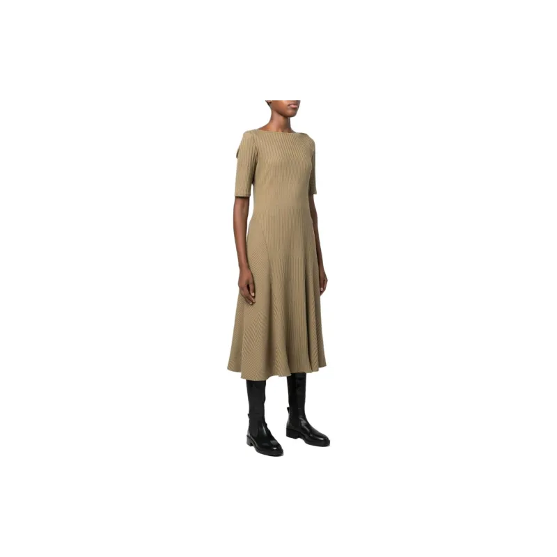 THEORY Short-Sleeved Dresses Women's Khaki-3