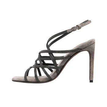 Brunello Cucinelli 110mm Heeled Suede Sandals Women's