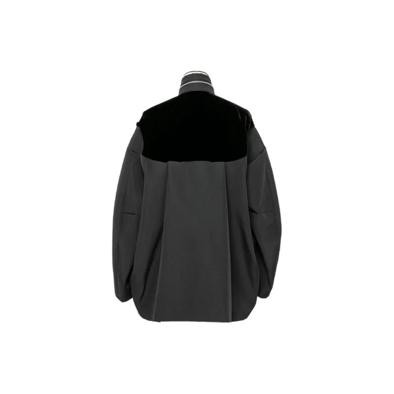 Sacai Pocket Detailed Velvet Panel Jacket-1