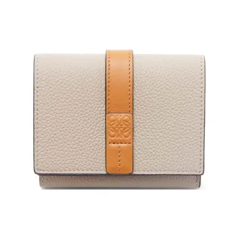 LOEWE Soft Grained Calfskin Wallet Women's Light Oat With Honey