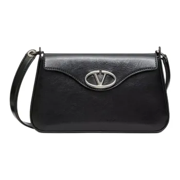 Valentino GARAVANI Shiny Calfskin Crossbody Bag Shoulder Bag Mini Women's Black