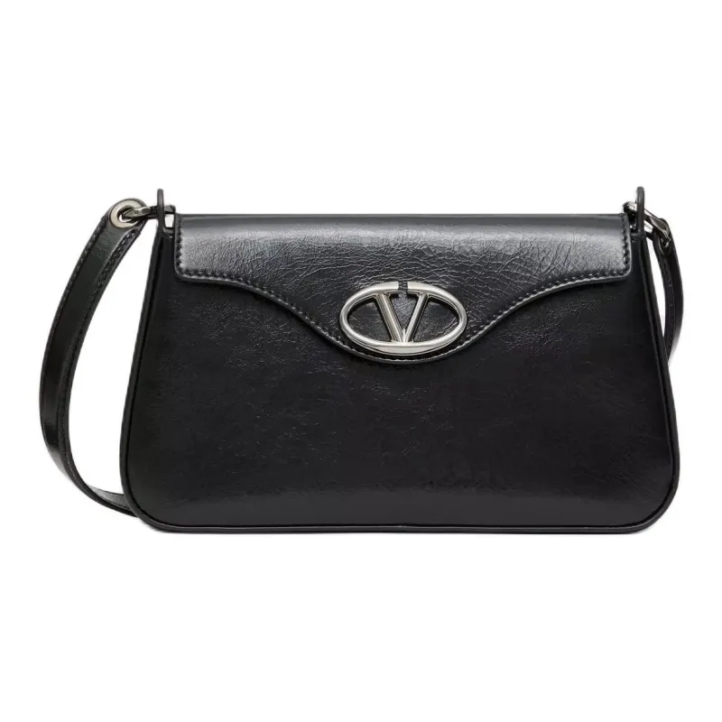 Valentino GARAVANI Shiny Calfskin Crossbody Bag Shoulder Bag Mini Women's Black-0