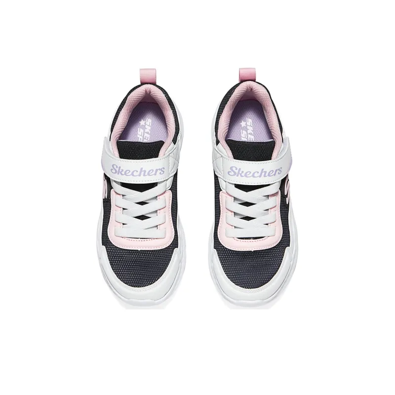 Skechers Girls Slip Resistant And Breathable Low Top Kids Lifestyle Shoes Black White Pink Kids'-3