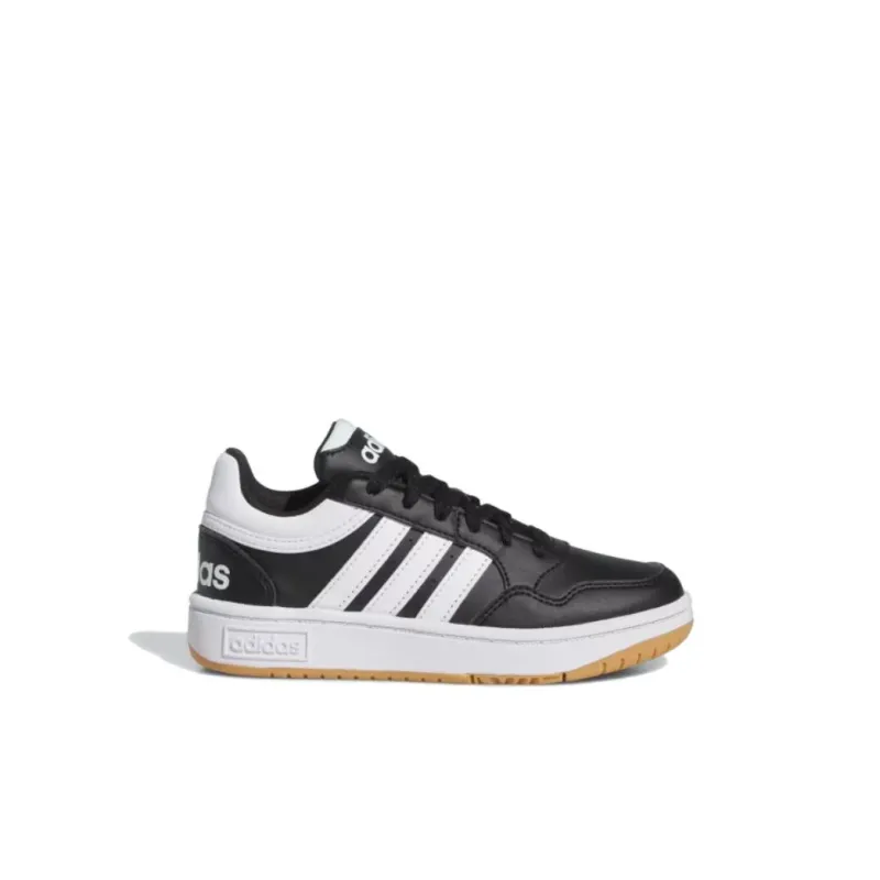 Adidas Neo Hoops 3.0 Anti Slip Wear Resistant Low Top Kids' Skateboarding Shoes Black White Kids'-1