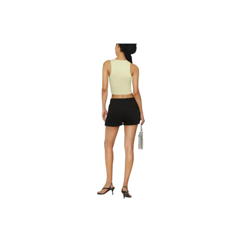 T By Alexander Wang Puff Paint Logo Sweatshorts Black-2