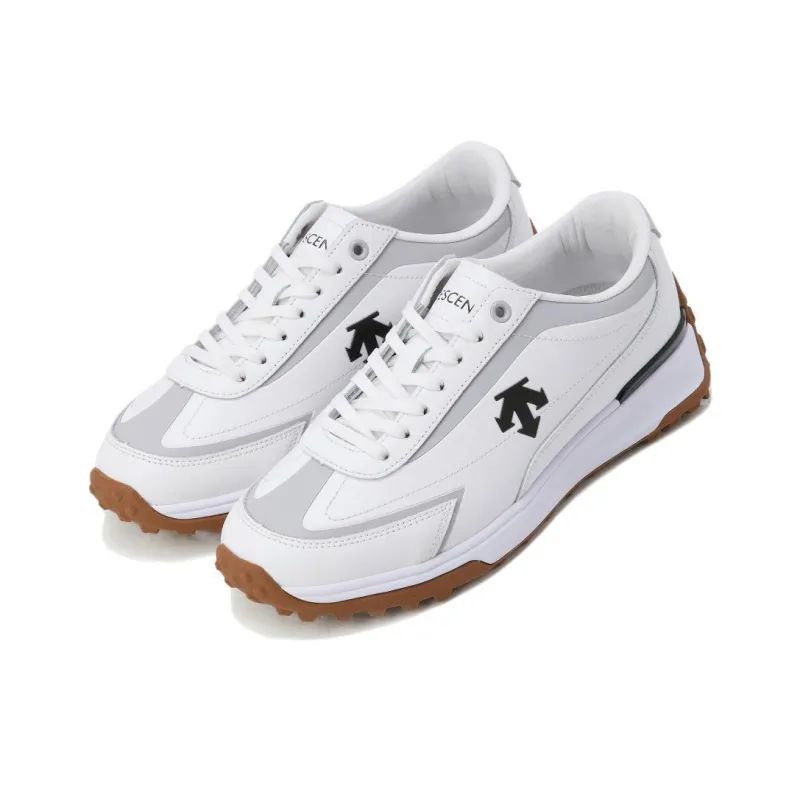 DESCENTE Golf Anti Slip Wear Resistant Low Top Golf Shoes Unisex White-2