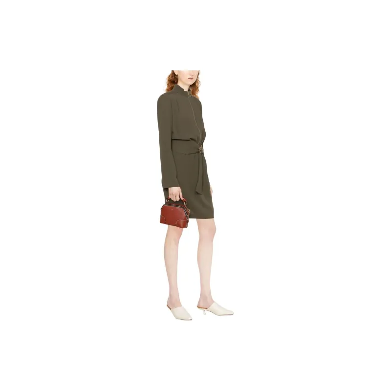 PINKO Long-Sleeved Dresses Women's Green-3