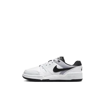 Nike Full Force Cushioning Wear Resistant Low Top Skateboard Shoes White Gray Kids'