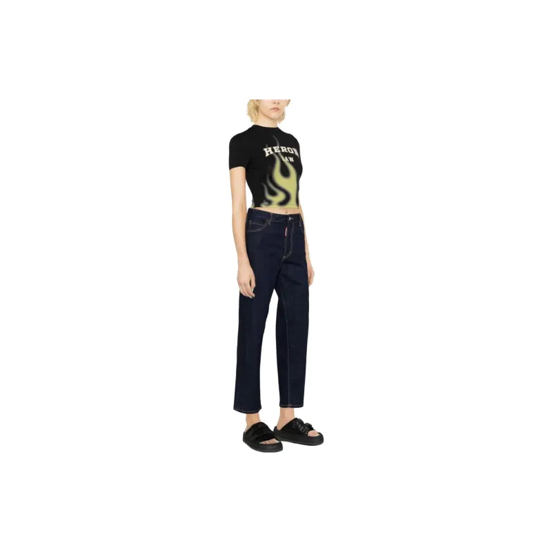 DSQUARED 2 Logo Tag Straight Leg Jeans-4