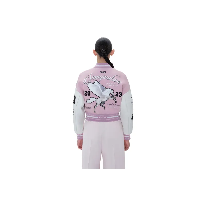 AMIRI Oversized Varsity Jacket 'Pink'-1