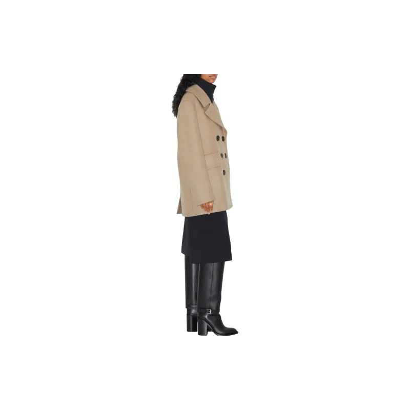 Burberry Coats Women's Almond Beige-3