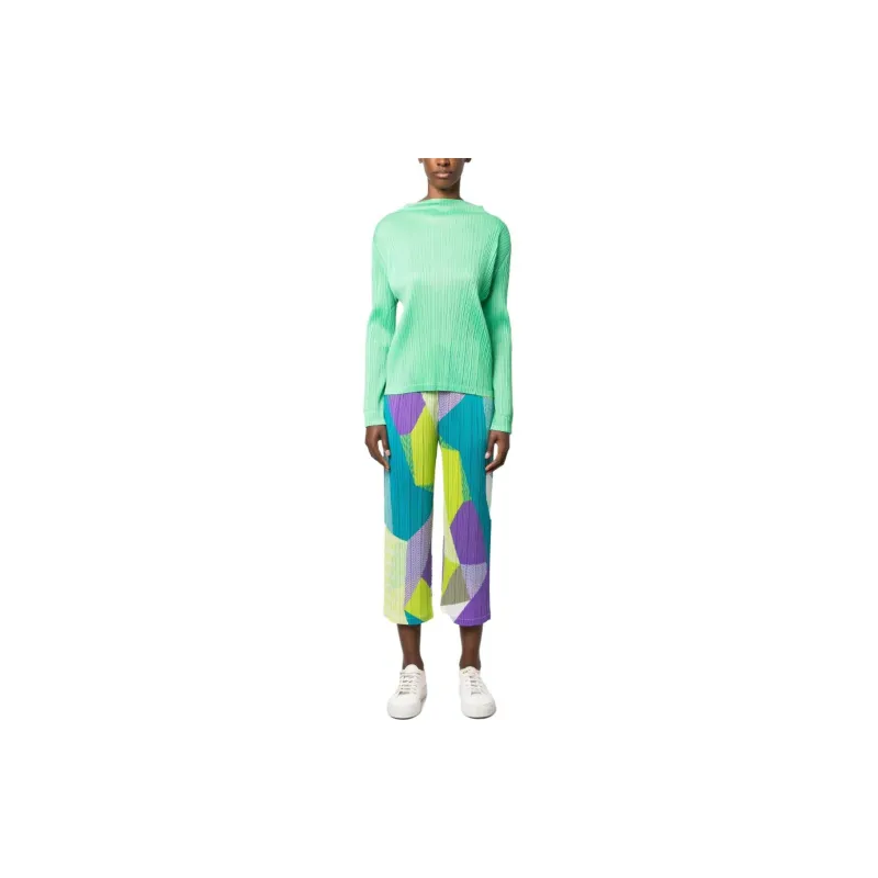 PLEATS PLEASE ISSEY MIYAKE Crossroad Cropped Trousers-1