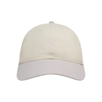 CALVIN KLEIN Cotton Baseball Caps Unisex Cow Ivory
