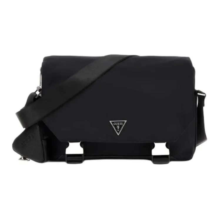 GUESS Polyamide Messenger Bag Shoulder Bag Crossbody Bag Men's Black-0