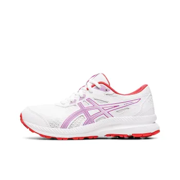 Asics Gel-Contend 8 Anti-Slip And Wear-Resistant Lightweight Low-Top Kids' Running Shoes White Teenagers