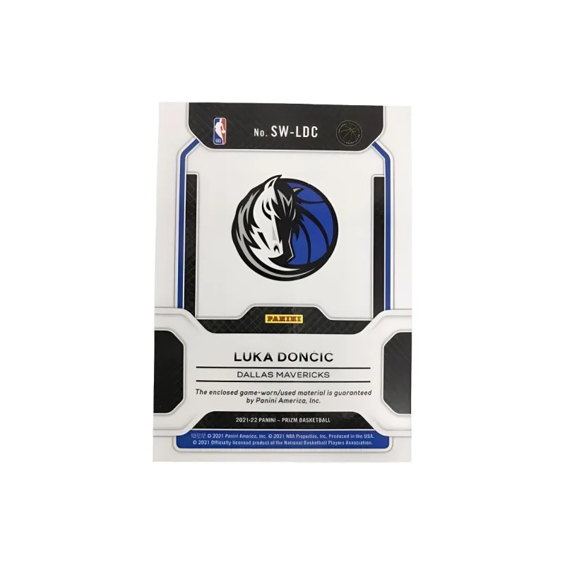 PANINI Luka Doncic 2021 22 Prizm Mavericks Window Material Jersey Game Used Jersey Card Access Pass Sports Cards 1 Pc-2