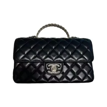 CHANEL Lambskin Shoulder Bag, Crossbody Bag, Handbag Women's Black