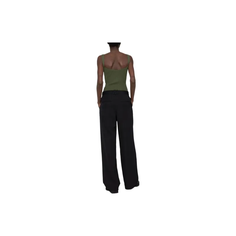 BALMAIN Wide Leg Tailored Trousers-3