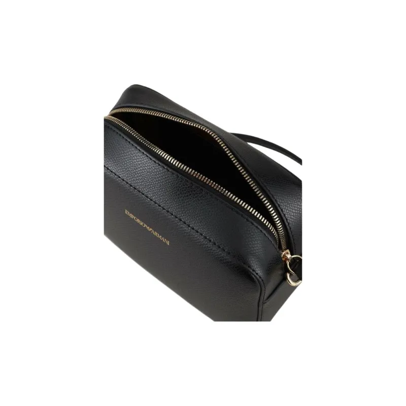 EMPORIO ARMANI Polyurethane Small Square Bag Shoulder Bag, Crossbody Bag Women's Black-4