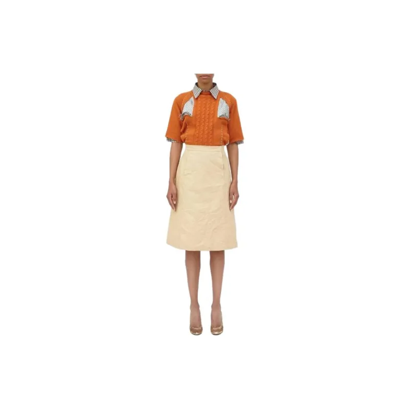 Maison Margiela SS23 Casual Long Skirts Women's Khaki-2
